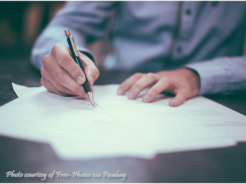 Businessman Writing